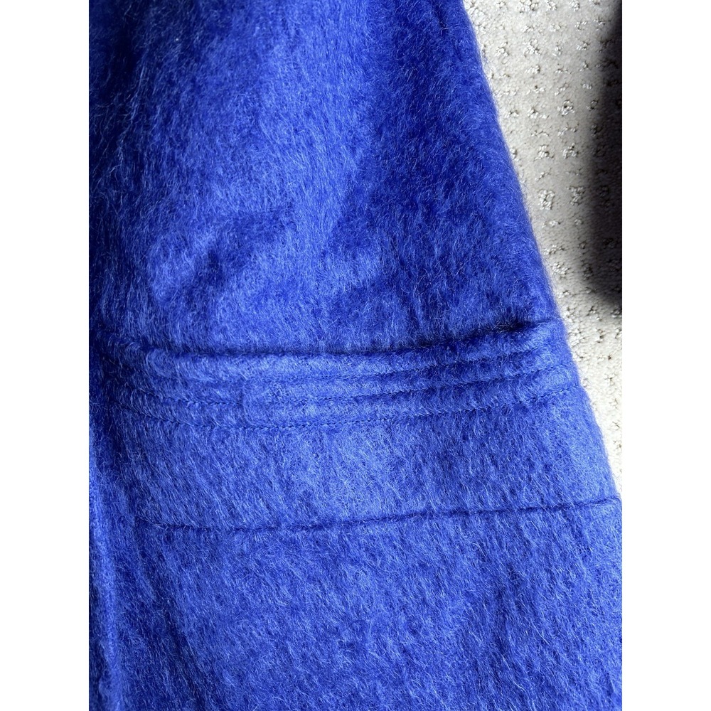 Women's Vtg Size 10 P Loring Super Soft Periwinkle Mohair Wool Coat Made In USA - Picture 8 of 10